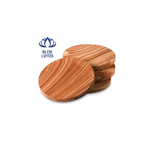 Sous-verre en bois écologique de haute qualité, durable, personnalisable, pour la protection des boissons dans les restaurants et hôtels, bleu - Product Image 6
