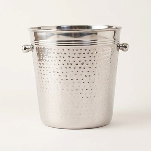 Luxury Vintage Metal <b>Ice</b> <b>Bucket</b> With Lion Head Handles And Lid Antique <b>Silver</b> Finish Wine Cooler & Champagne Chiller On Sale - Product Image 3
