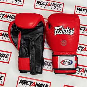 ถุงมือชกมวย Fairtex คุณภาพสูง หนังแท้ ระบายอากาศได้ดี ปิดด้วยแถบตีนตุ๊กแก ผลิตตามสั่ง สำหรับฝึกซ้อมมวยไทย MMA - Product Image 1