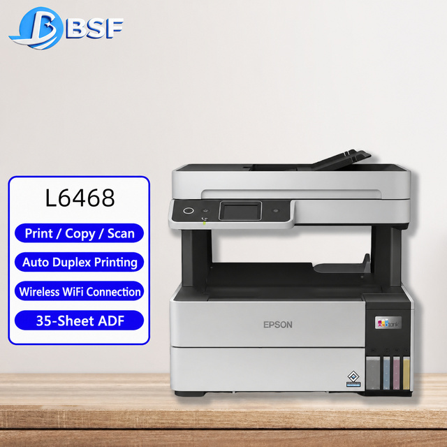 L6468 EcoTank 3-in-One Wireless Ink Tank Color Printer | Print, Copy, Scan | Auto Duplex & ADF