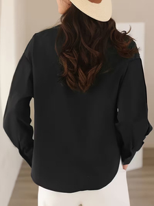 Camiseta Corta con Estampado Navideño de Ciervos, Cuello Redondo, Manga Corta, Bloques de Color, Estilo Casual para Mujer - Product Image 4