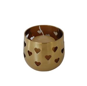 Elegante soporte votivo de corte de corazón de latón y Metal dorado, hermoso diseño para Hotel en casa para decoración de mesa de Navidad, vela perfumada - Product Image 2