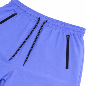 Pantalones Cortos de Hombre, Color Gris Claro, Estilo Bermuda, Secado Rápido, Cintura Elástica con Cordón, Casuales, Tejido de Poliéster, ODM - Product Image 3