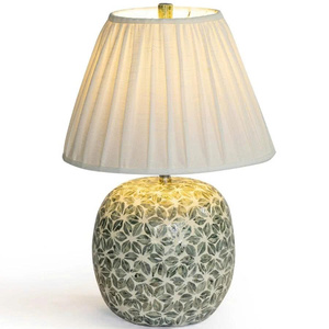 Minimalist MOP Bedside Lamp Elegant Fabric Shade <b>Table</b> Lamp For Bedroom Living Room Cozy Lighting Decor For Home Styling - Product Image 2