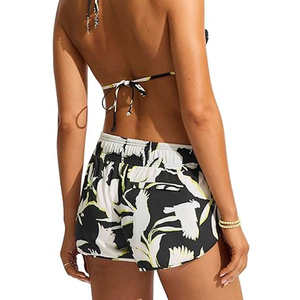 Shorts de Playa Casuales de Secado Rápido para Mujer, Personalizados OEM, con Bolsillos Decorativos, Tela de Poliéster Sublimada, Estampados - Product Image 5