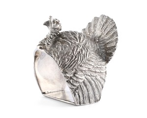 Anillos de Servilleta de Metal Rústico con Forma de Pavo, Decoración para Mesa de Comedor en Otoño, Porta Servilletas con Diseño Detallado de Pájaro Pavo - Product Image 3