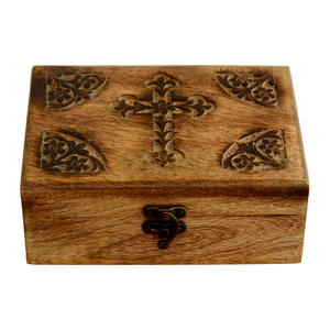 Caja de Almacenamiento Decorativa de Madera Asequible para Joyas, Monedas, Adornos y Pequeños Regalos con Hermosos Grabados Tradicionales - Product Image 3