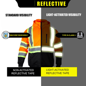 High Performance Safety <b>Jacket</b> Reflective Striping Breathable Back Construction Protection <b>Worker</b> Uniform Security Gear - Product Image 5