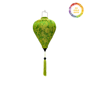 Lámpara Colgante Oriental Tradicional de Tela de Seda Fina, Artesanía Vietnamita Auténtica en Bambú, Venta al Por Mayor - Product Image 2