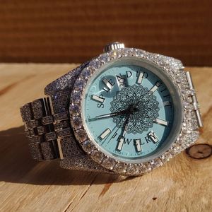Reloj Splendidigie de Lujo con Movimiento ETA, Cristal de Zafiro y Moissanita, 28mm, Analógico de Cuarzo para Hombre, Correa de Oro Rosa - Product Image 6