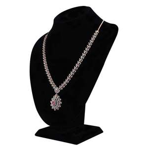 Ensemble de bijoux unisexe en or massif 18 carats, collier tendance classique avec boucles d'oreilles, diamant naturel, cadeau - Product Image 3