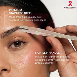 Meilleur produit : pince à épiler personnalisée à pointe inclinée et pointue pour les sourcils, pince à épiler pour poils incarnés du visage, best-seller - Product Image 3