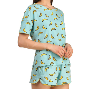 Women's <b>Knitted</b> 100% Cotton Short Sleeve Solid Daily Wear T-Shirt <b>Set</b> Casual Breathable Quick Dry Sporty Two Piece Shorts Outfit - Product Image 3