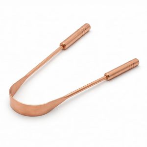 ที่ขูดลิ้นทองแดงแท้ ฆ่าเชื้อแบคทีเรีย ขจัดคราบ ลดกลิ่นปาก ผลิตภัณฑ์จากผู้ผลิตในอินเดีย - Product Image 3