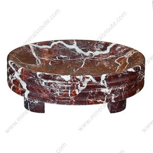 Bol en marbre zèbre rouge sculpté à la main, entièrement personnalisé, nouveau style, meilleure qualité, prix compétitifs, bols en marbre zèbre rouge - Product Image 5