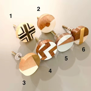 Pomos de Madera Coloridos, Duraderos y de Alta Calidad para Cajones, Diseño Costero Hecho a Mano, Ecológicos, para Cómodas y Armarios, Decoración Creativa para el Hogar - Product Image 1