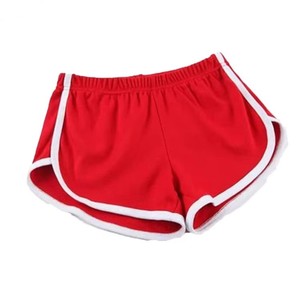 Shorts de sport pour femmes, couleur unie, taille mi-haute, avec bande élastique, tricotés, respirants, coupe régulière, vêtements de sport décontractés - Product Image 2