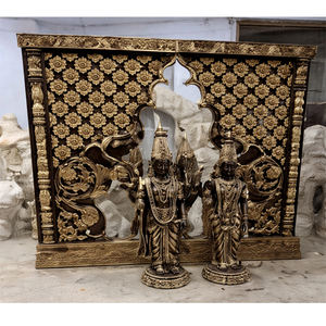 รูปปั้นตกแต่งมณฑปบาลาจิ มาตาจิ แบบดั้งเดิมและทันสมัย น้ำหนักเบา ขนาดปรับแต่งได้ วัสดุ FRP สำหรับงานแต่งงานระดับพรีเมียม DSTExports - Product Image 4