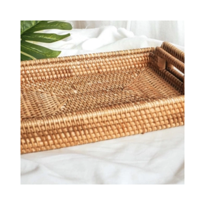 Panier en bambou tissé à la main, matériau naturel, pour servir et ranger - Product Image 3