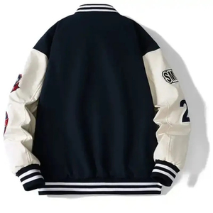 Custom High Quality Wool <b>Leather</b> Varsity <b>Jacket</b> <b>Men</b> Letterman Baseball <b>Jacket</b> Embroidered Team College Coat - Product Image 3