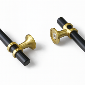 Cheap Price Luxury Black <b>Gold</b> Zinc Alloy Round <b>Cabinet</b> Handle Premium Quality Hardwares Materials Hardware Products for Kitchen - Product Image 4