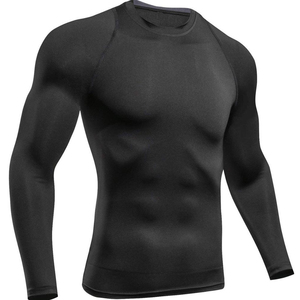 Haut de compression pour homme à manches longues, séchage rapide, respirant, extensible, protection UV, pour la natation, le surf et l'entraînement sportif - Product Image 4