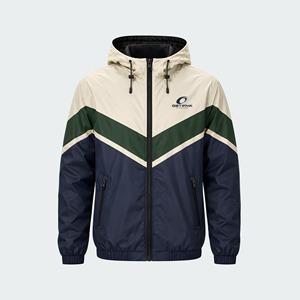 Men's High Quality Hooded <b>Wind</b> <b>Breaker</b> Jacket Solid Pattern Sporty Style Zipper Outdoor Wear Jacket Custom Logo Seamless Fusing - Product Image 5