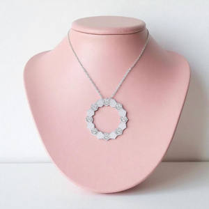 0.18 CT E-F/VVS-VS Round Cut Moissanite Diamond Claw Setting Modern <b>Pendant</b> Made in <b>Solid</b> <b>Gold</b> For Unisex - Product Image 6