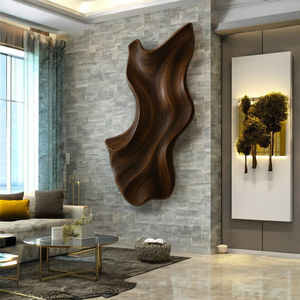 Sculpture en bois modulaire artisanale, art en bois organique, meubles muraux pour salon, mur en bois unique, anniversaire - Product Image 3