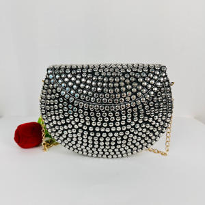 Style antique plaqué or aluminium Dot Sculpture cadre de mariée sac à bandoulière moderne poli chaîne sangle soirée sac à main Festivals - Product Image 2