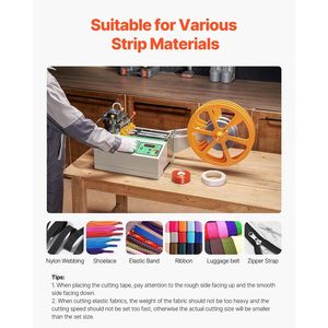 Taglierina Automatica per Nastri e Cerniere con Display LCD e Temperatura Regolabile, Ottimizzata per Taglio a Caldo e Freddo - Product Image 5