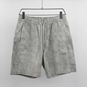 Pantalones Cortos de Verano para Hombre, Estilo Urbano, con Lavado Ácido, Casuales, 100% Algodón, de Secado Rápido, Transpirables, con Cordón Ajustable, Desgastados - Product Image 2