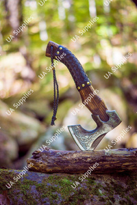 Viking <b>Axe</b> Bearded Blade Hand Forged Carbon Steel Wooden <b>Handle</b> Outdoor Tool OEM ODM Custom Wholesale Supplier Private label - Product Image 6