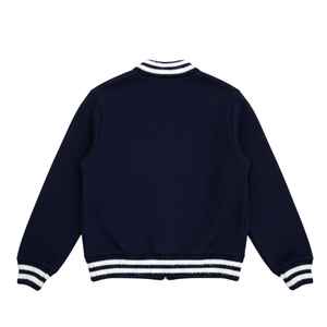 Chaqueta Bomber de Punto Azul Marino Jack and Jill para Mujer, con Cierre, Estilo Universitario, Informal, de Moda, Abrigo de Boutique - Product Image 2