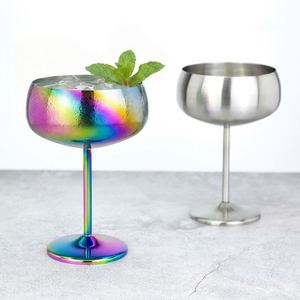 Vente en gros de verres à champagne élégants et incassables de 450 ml (15 oz), coupe en acier inoxydable, verre à cocktail Martini, verrerie de bar, gobelet en métal - Product Image 2