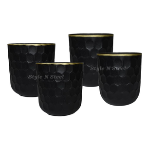 Jardinière Moderne Classique Polyvalente en Fer Noir Thermolaqué Durable pour Extérieur et Intérieur avec Drainage - Product Image 1