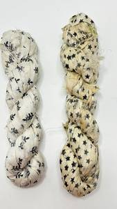 ริบบิ้นผ้าไหมพิมพ์ลายสำหรับงานฝีมือ ทอผ้า มัดแมคราเม่ ตกแต่งสิ่งทอ DIY ลายดาวและลายดอกไม้ - Product Image 2