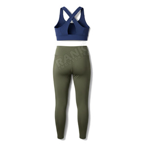 Ensemble de yoga pour femmes, tenue de fitness légère et douce, leggings taille haute, soutien-gorge de sport pour l'exercice, l'entraînement et la musculation - Product Image 2