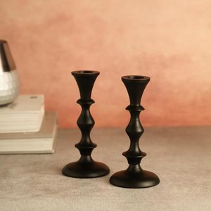 <b>Black</b> <b>Metal</b> <b>Candle</b> <b>Holder</b> Stand Decorative Taper <b>Candle</b> Stand Elegant <b>Candle</b> <b>Holder</b> for Home Decor Living Room Dining Table - Product Image 4
