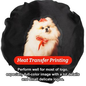 2025 gorro de satén con estampado personalizado, patrón brillante, diadema para mujer con diadema ancha negra para viajes y fiestas - Product Image 2