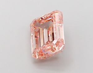 Diamant rose intense fantaisie taille émeraude de 3,04 carats, CVD, clarté VS2, polissage excellent, pierre cultivée en laboratoire, pour bijoux sur mesure - Product Image 2