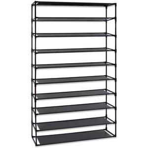 10-Tier Detachable Non-Woven Waterproof Fabric <b>Shoe</b> Rack Simple Assembly <b>Space</b>-<b>Saving</b> Stackable <b>Storage</b> Tower - Product Image 2