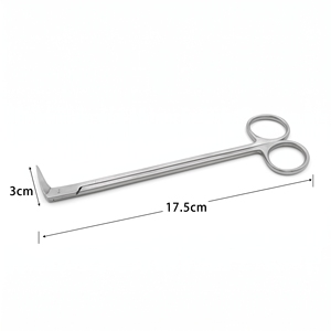 Ciseaux chirurgicaux manuels en acier inoxydable à bec d'oiseau micro-coudé, ciseaux de précision vasculaires et artériels avec angles de 45 à 120 degrés - Product Image 2