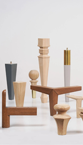 6 pouces en bois massif chignon pieds robuste remplacement canapé-lit armoire Design moderne salon chambre peint - Product Image 2