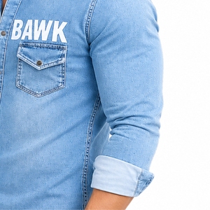Camisa de Mezclilla Personalizada para Hombre, Calidad Premium, Mezclilla Suave, Corte Regular, Estilo Vintage Ajustable, Ecológica, Antiarrugas - Product Image 5