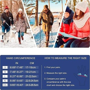 Gants d'hiver haute performance unisexes pour le ski, gants de neige avec doublure thermique, compatibles avec les écrans tactiles, adaptés à la course à pied, au cyclisme et aux courses - Product Image 6