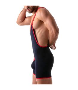 New Arrival High Quality Nylon Polyester <b>Adjustable</b> <b>Strap</b> Pull Closure Eco Friendly Lightweight Customized Men Wrestling Singlet - Product Image 4