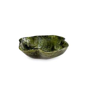Bol de service en résine fait main, sans plomb, écologique, design classique, motif marbré aigue-marine, poli, pour cuisine, buffet, hôtel, fête - Product Image 3