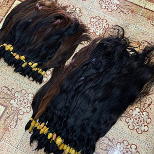 Vietnamese Virgin Human Hair Raw Material 25cm to 90cm 1kg Natural Hair Wholesale Price <b>Bleach</b> Brown to Blonde - Product Image 1