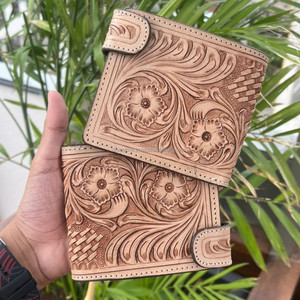 Porte-cartes minimaliste et mince, portefeuille en cuir véritable super fin pour hommes, porte-monnaie à deux volets avec magnétisme, vente en gros - Product Image 3